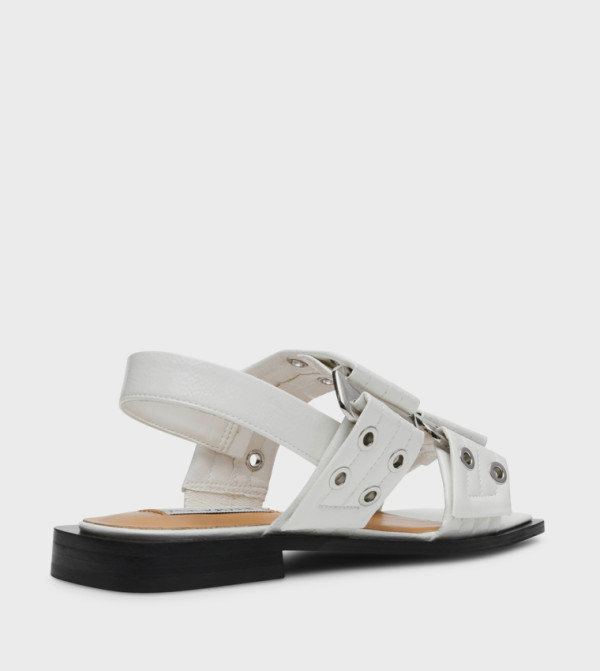Steve Madden Steve Madden - White Flat Sandals
