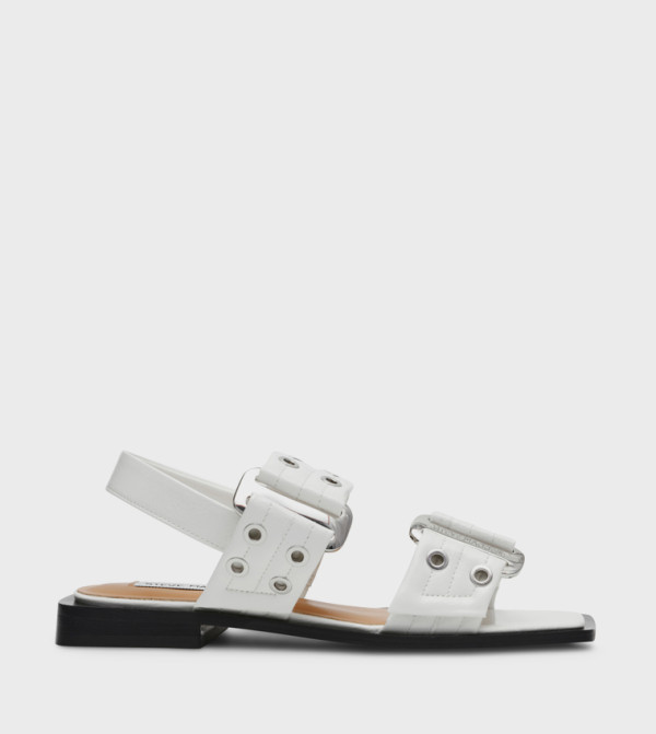 Steve Madden Steve Madden - White Flat Sandals