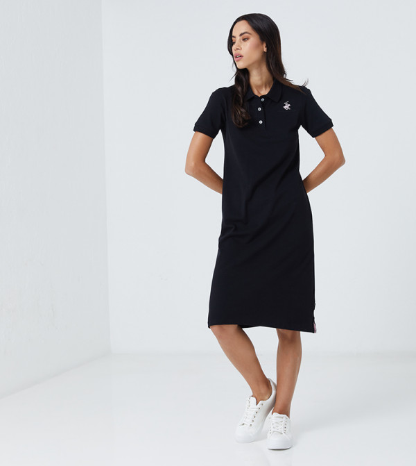 Beverly Hills Polo Club Midi Dresses - Black Casual Dresses