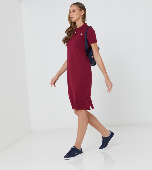Beverly Hills Polo Club modest wear - Maroon Casual Dress