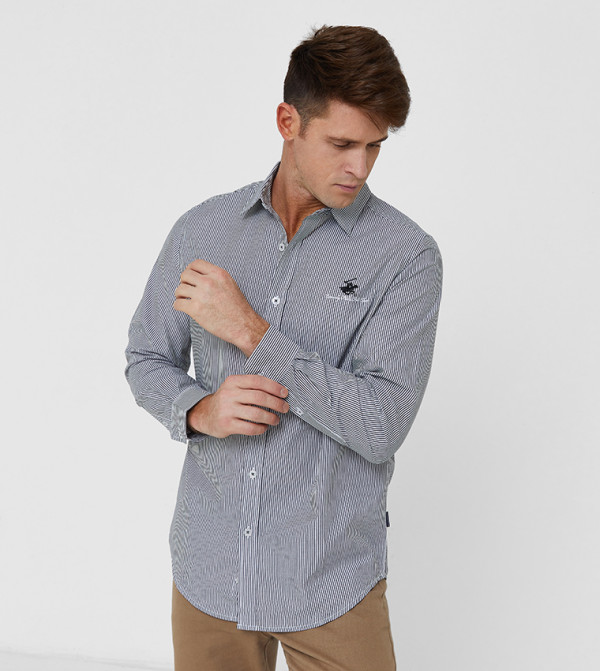 Beverly Hills Polo Club Shirts - Black Casual Shirt