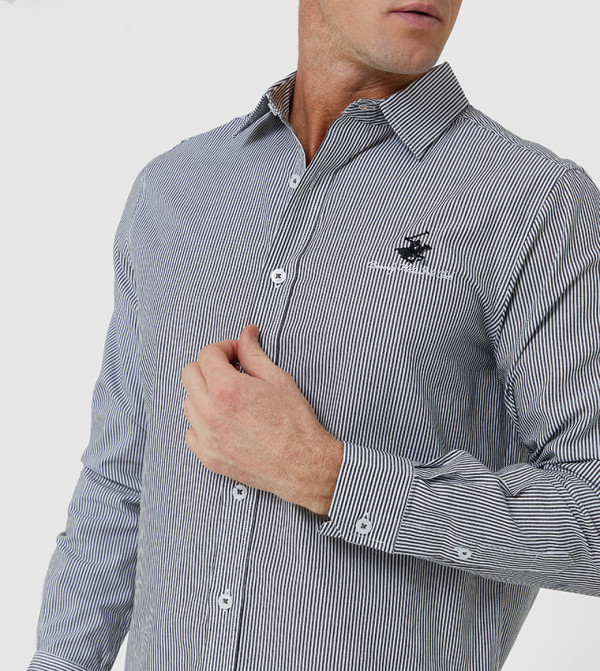 Beverly Hills Polo Club Shirts - Black Casual Shirt