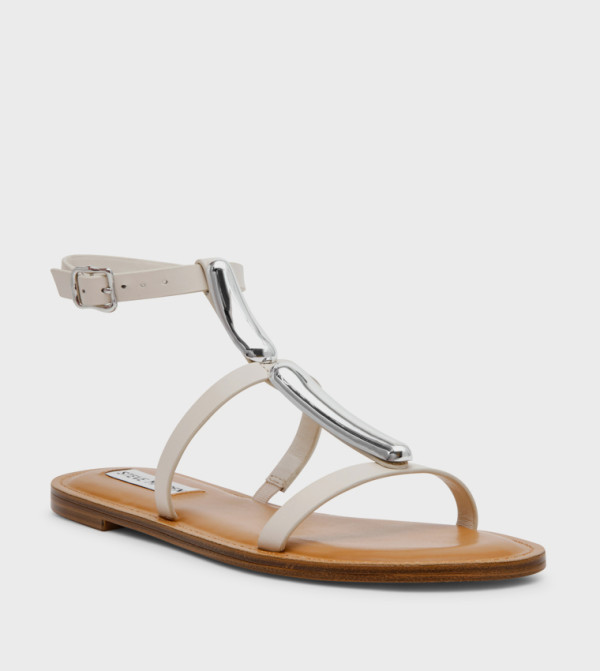 Steve Madden Steve Madden - Cream Flat Sandals