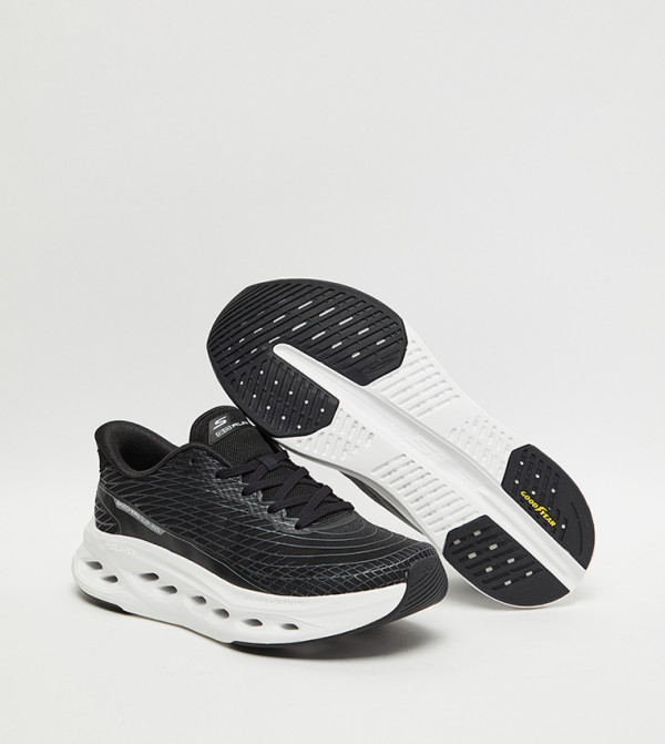 Skechers  - BLACK Running Shoes
