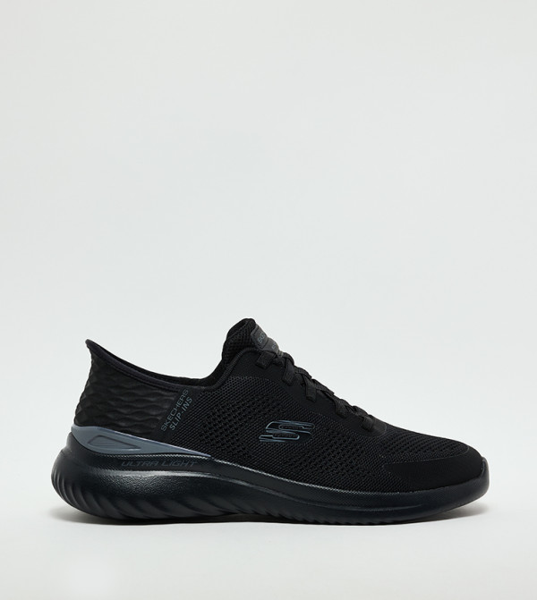 Skechers  Walking Shoes - Black Walking Shoes
