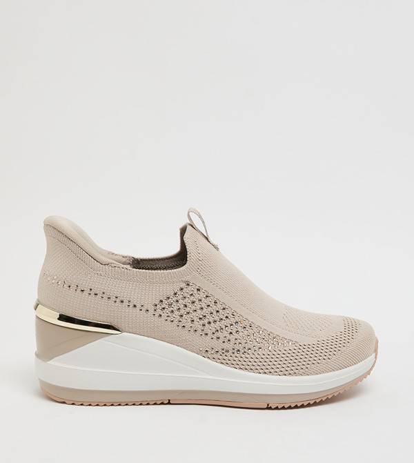 Skechers  - Beige Casual Slip-ons