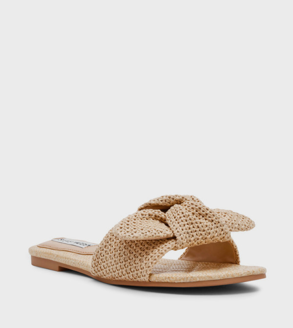 ستيف مادن  الصنادل المسطحة - بيج Flat Sandals