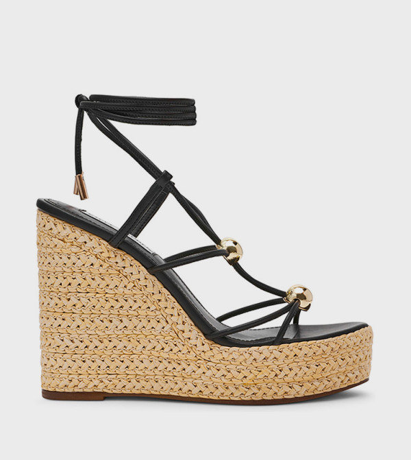 ستيف مادن  summer-workwear-w - أسود أحذية كعب سميك
