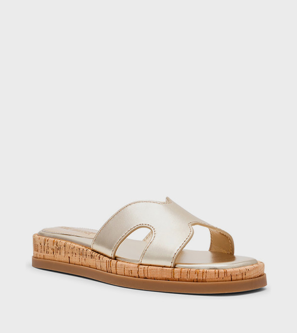 Steve Madden  Sandals - Gold Platforms