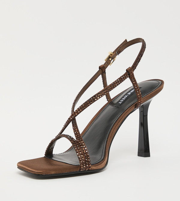 ناين وست  أحذية - بني  كعب