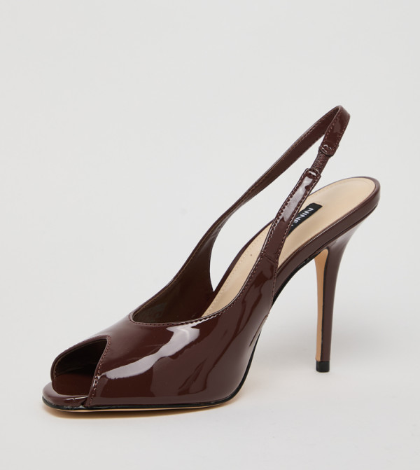 ناين وست  صنادل كعب عالي - بني  كعب