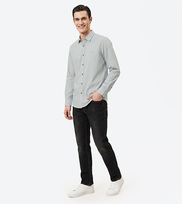 Beverly Hills Polo Club  Casual Shirts - LIGHT GREY Long Sleeves