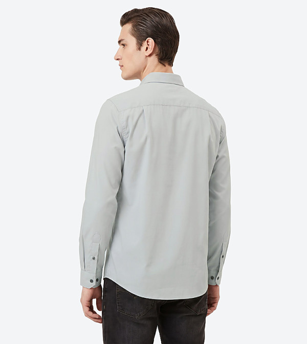 Beverly Hills Polo Club  Casual Shirts - LIGHT GREY Long Sleeves