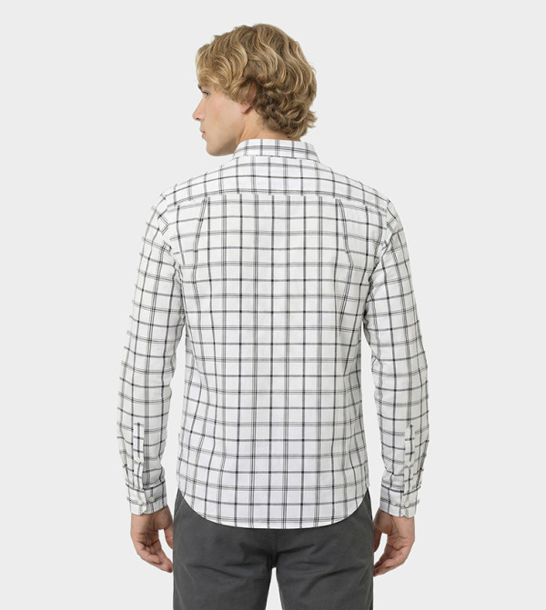 Beverly Hills Polo Club checkered-plaid-m - White Long Sleeves