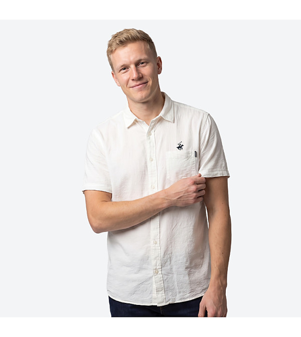 Beverly Hills Polo Club  Casual Shirts - White Short Sleeves