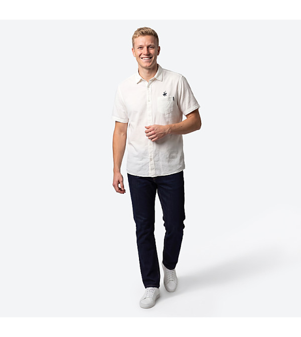 Beverly Hills Polo Club  Casual Shirts - White Short Sleeves