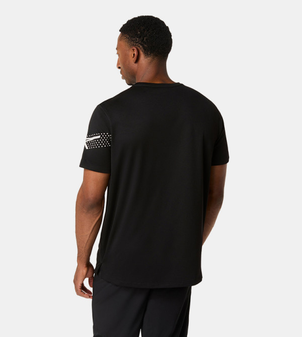 اسيكس  ملابس رياضة - أسود T-Shirts & Vests
