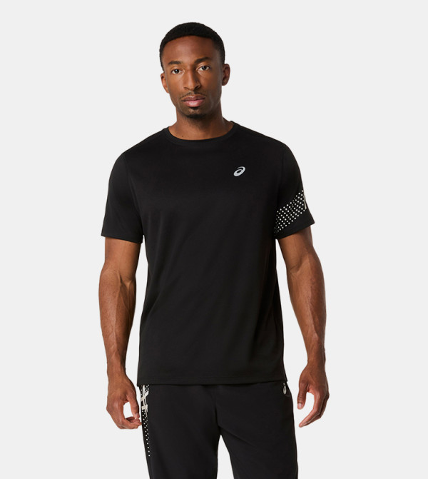 اسيكس  ملابس رياضة - أسود T-Shirts & Vests