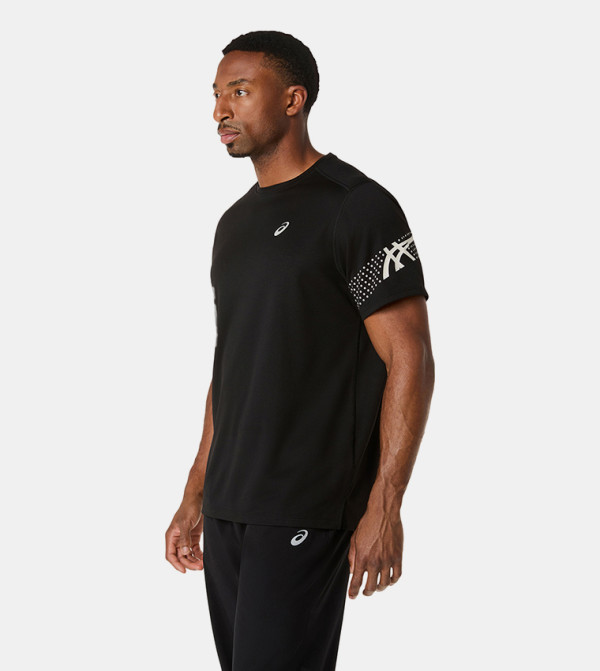 اسيكس  ملابس رياضة - أسود T-Shirts & Vests