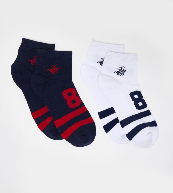 Beverly Hills Polo Club  Socks - White Ankle Length Socks