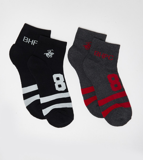 Beverly Hills Polo Club  Socks - Black Ankle Length Socks