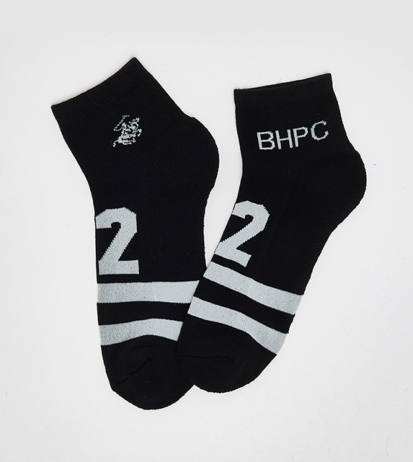 Beverly Hills Polo Club  Socks - Black Ankle Length Socks