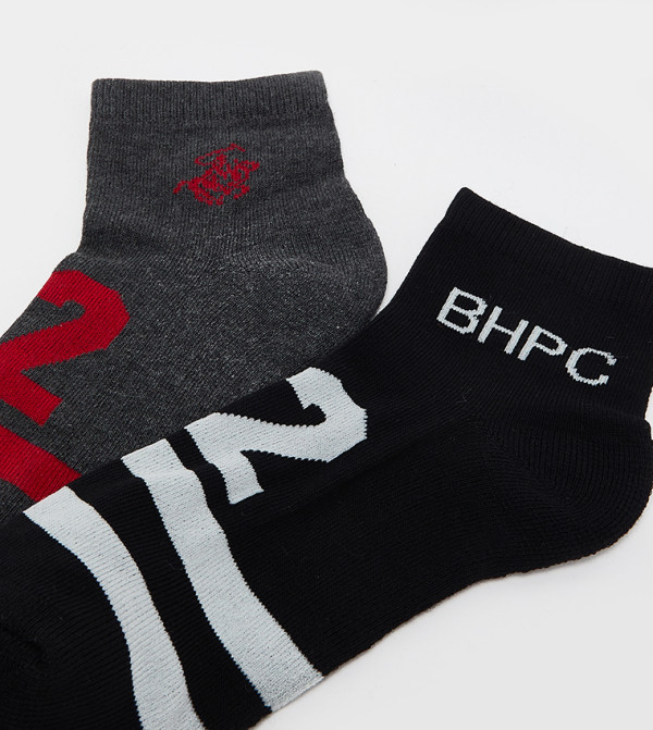 Beverly Hills Polo Club  Socks - Black Ankle Length Socks