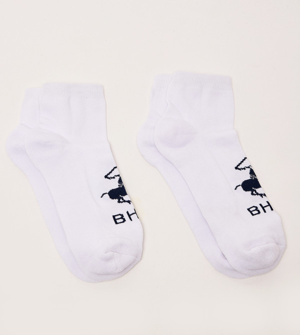 Beverly Hills Polo Club  Socks - White Ankle Length Socks