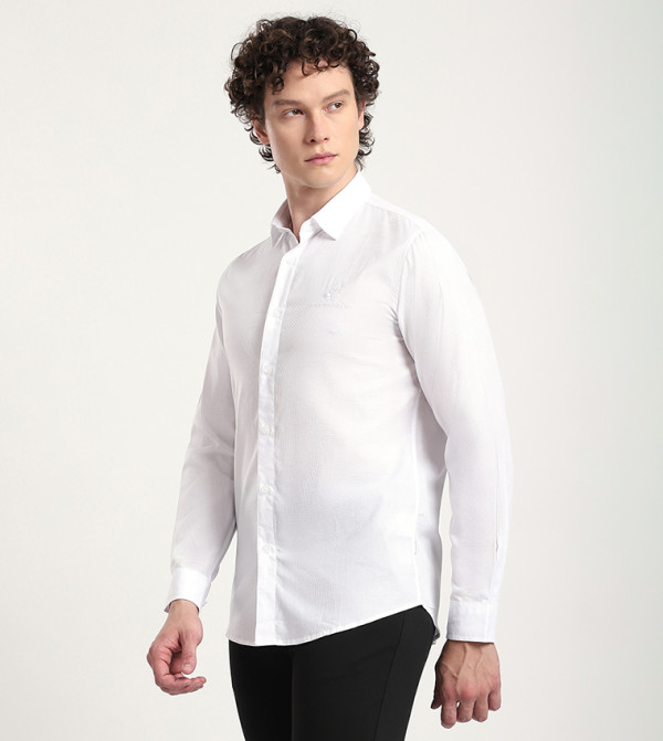 Beverly Hills Polo Club  Shirts - White Long Sleeves
