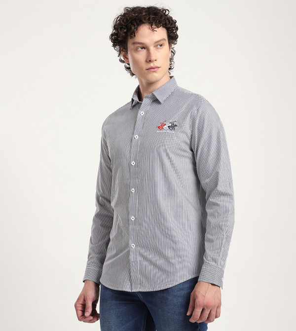 Beverly Hills Polo Club  Shirts - NAVY BLUE Long Sleeves