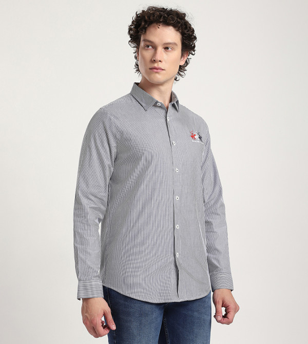 Beverly Hills Polo Club  Shirts - NAVY BLUE Long Sleeves