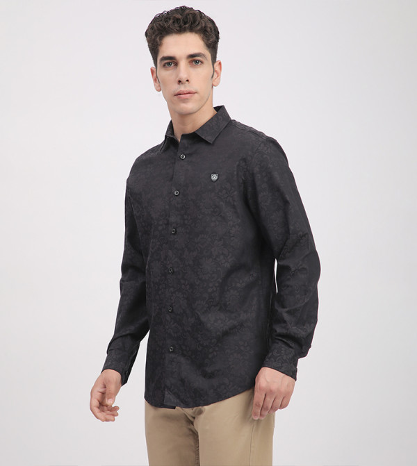 Beverly Hills Polo Club  Casual Shirts - Black Casual Shirts