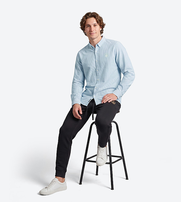 Beverly Hills Polo Club  Casual Shirts - Blue Long Sleeves