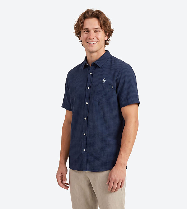 Beverly Hills Polo Club  Shirts - Blue Short Sleeves