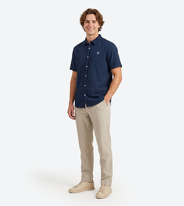 Beverly Hills Polo Club  Shirts - Blue Short Sleeves