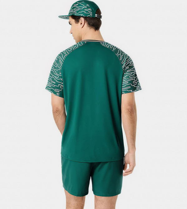 اسيكس  ملابس رياضة - أخضر T-Shirts & Vests