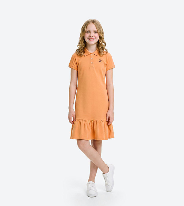 Beverly Hills Polo Club  Casual Dress - Light Orange Casual Dress