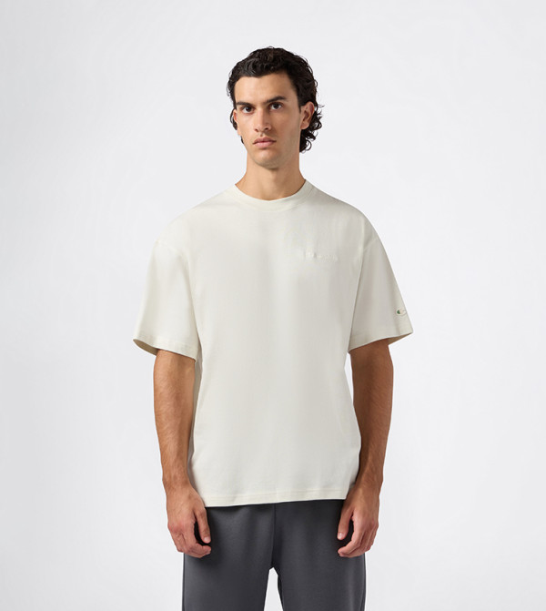Champion Champion - Off White Round Neck T-Shirts