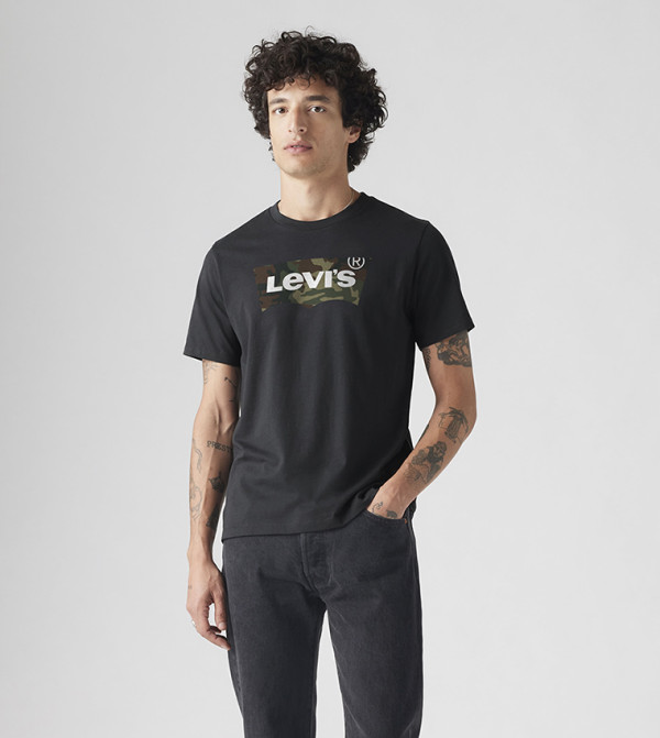 ليفايز ليفايز - أسود Round Neck T-Shirts