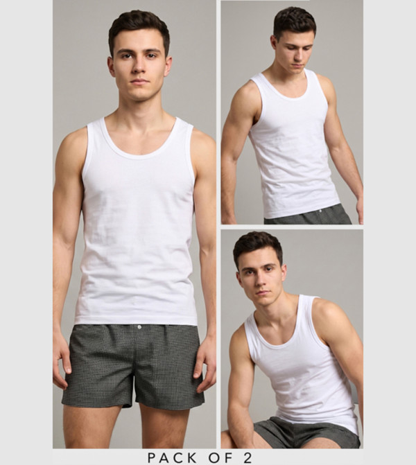 R&B  Vests - White Vests