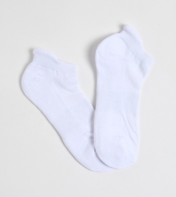 R&B  Ankle Length Socks - White Ankle Length Socks