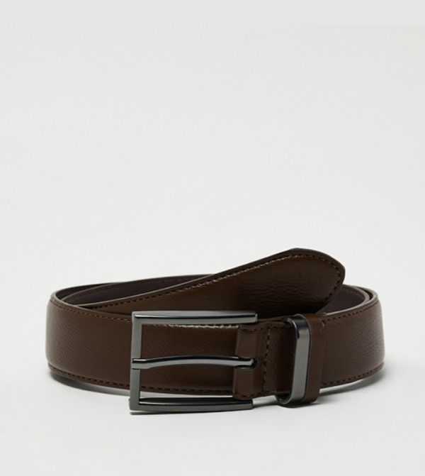 أر آند بي  أحزمة كاجوال  - بني  Non Leather Belts