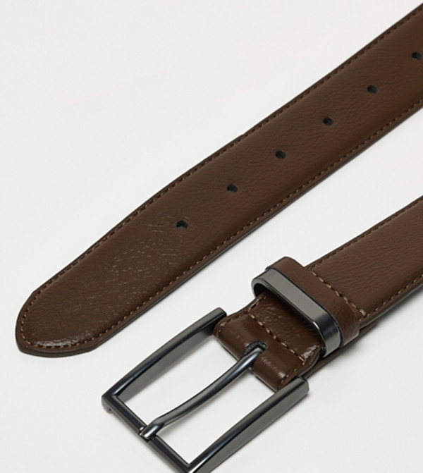 أر آند بي  أحزمة كاجوال  - بني  Non Leather Belts