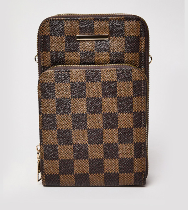 أر آند بي  micro-checks - بني  Cross Body Bags
