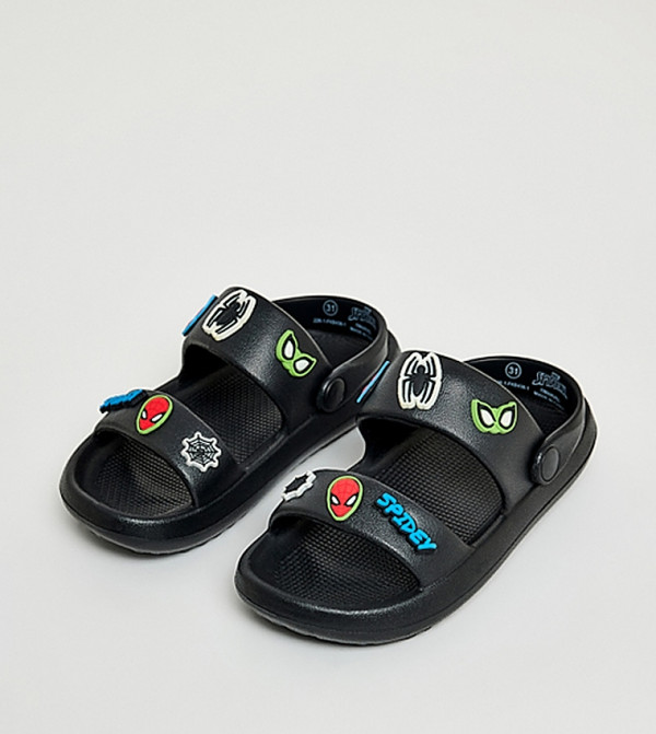 R&B  Flat Sandals - BLACK Flat Sandals