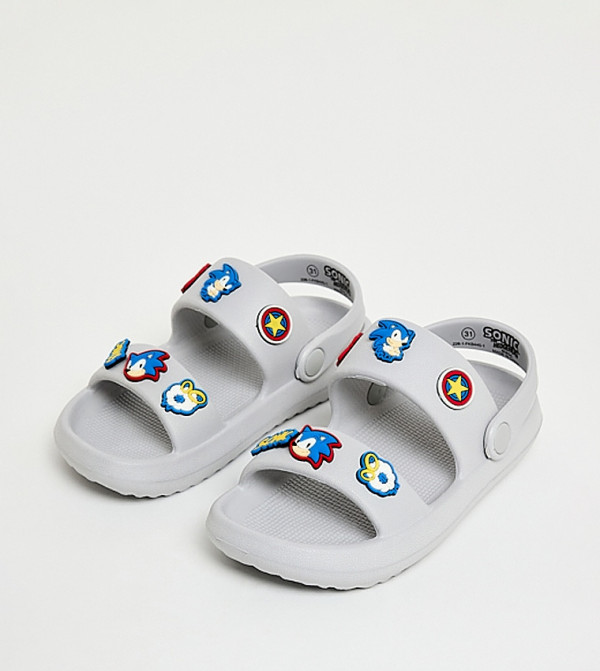 R&B  Flat Sandals - Grey Flat Sandals