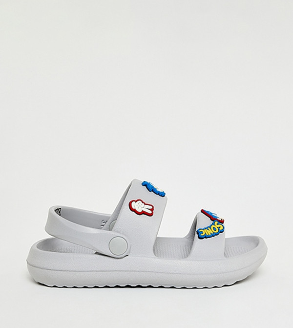 R&B  Flat Sandals - Grey Flat Sandals