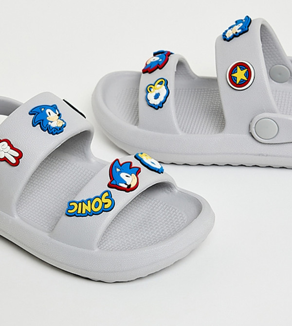 R&B  Flat Sandals - Grey Flat Sandals