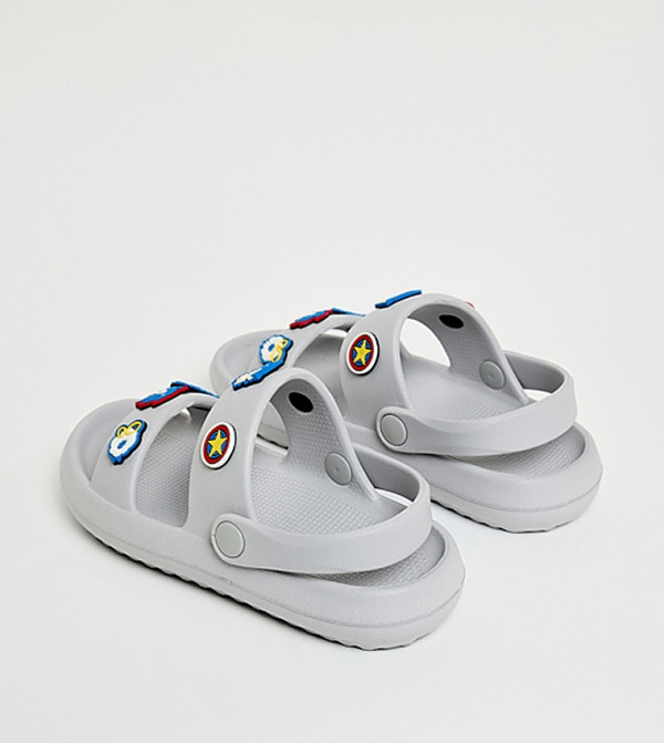 R&B  Flat Sandals - Grey Flat Sandals
