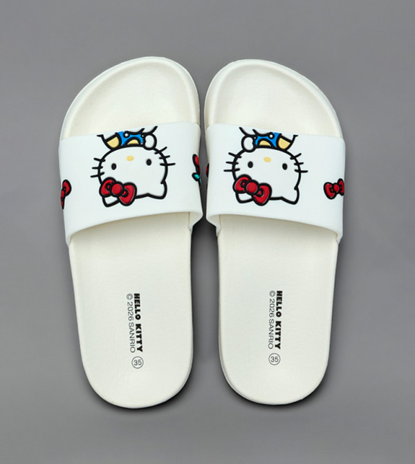 R&B  Slides and Flip Flops - White Slides
